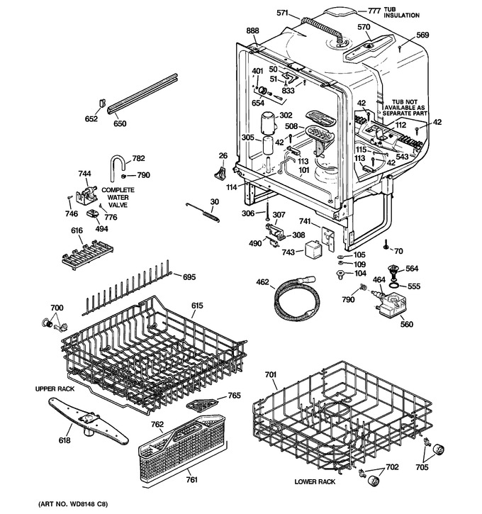 Diagram for GSD5400G03WW