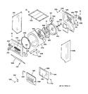 Diagram for 2 - Dryer Upper Cabinet, Drum & Heater