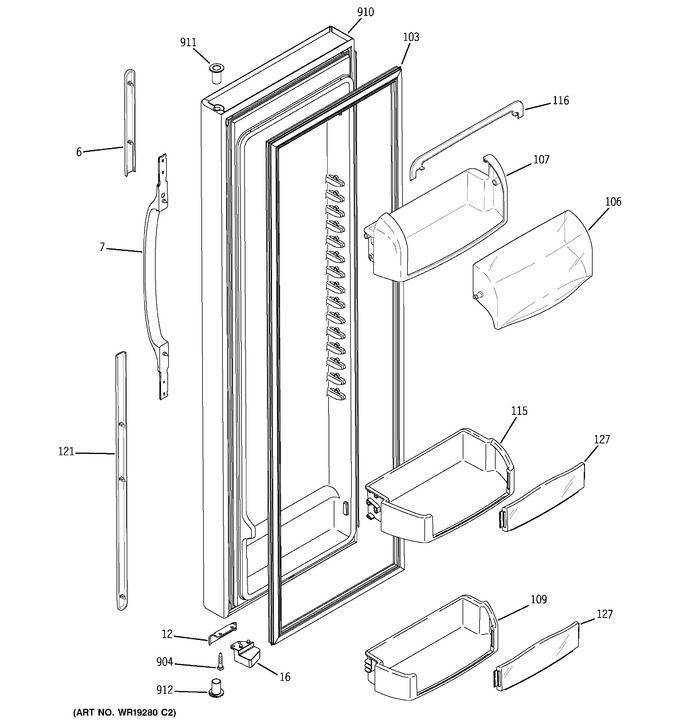 Diagram for GSF25XGRAWW