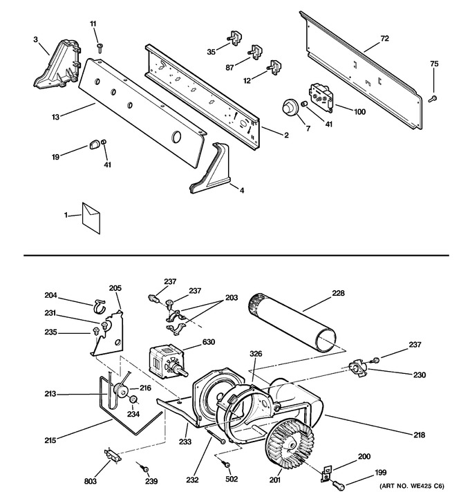 Diagram for DHDSR46GE0WW