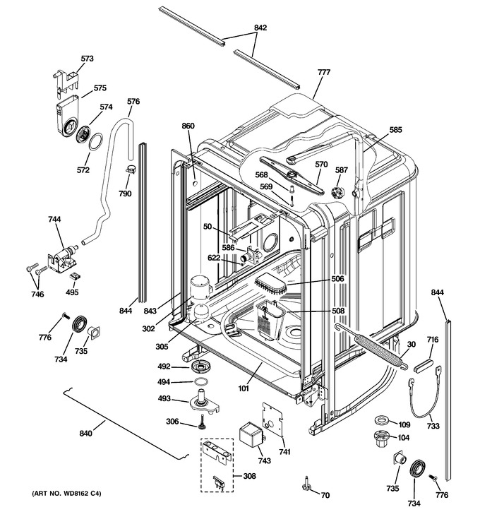 Diagram for PDW8510J03WW