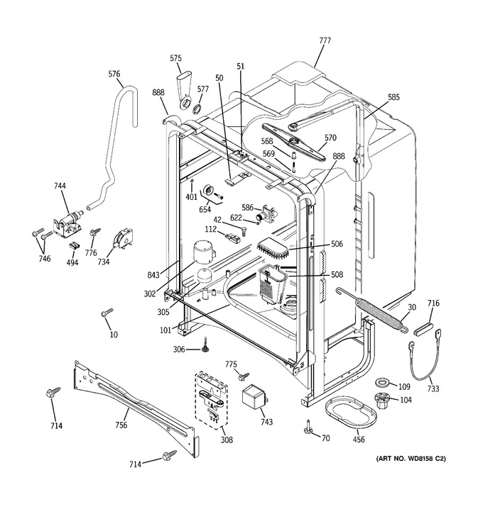 Diagram for GHDA960K03WW