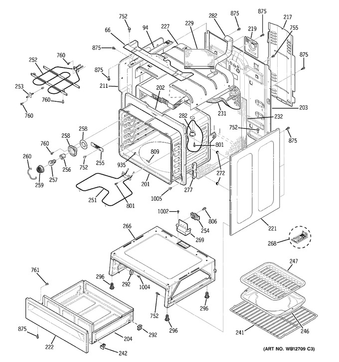 Diagram for JB600WH3WW