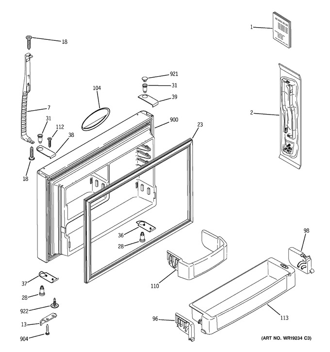 Diagram for GTG25DBSARWW