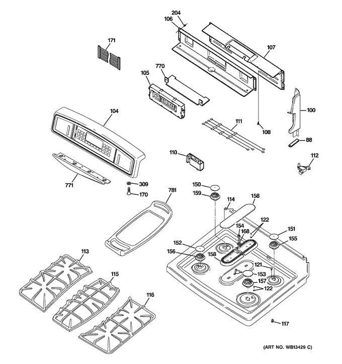 Diagram for JGB916BEK1BB