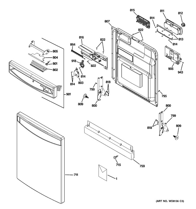 Diagram for PDW8211J10WW