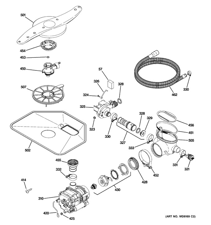 Diagram for PDW8400J10BB