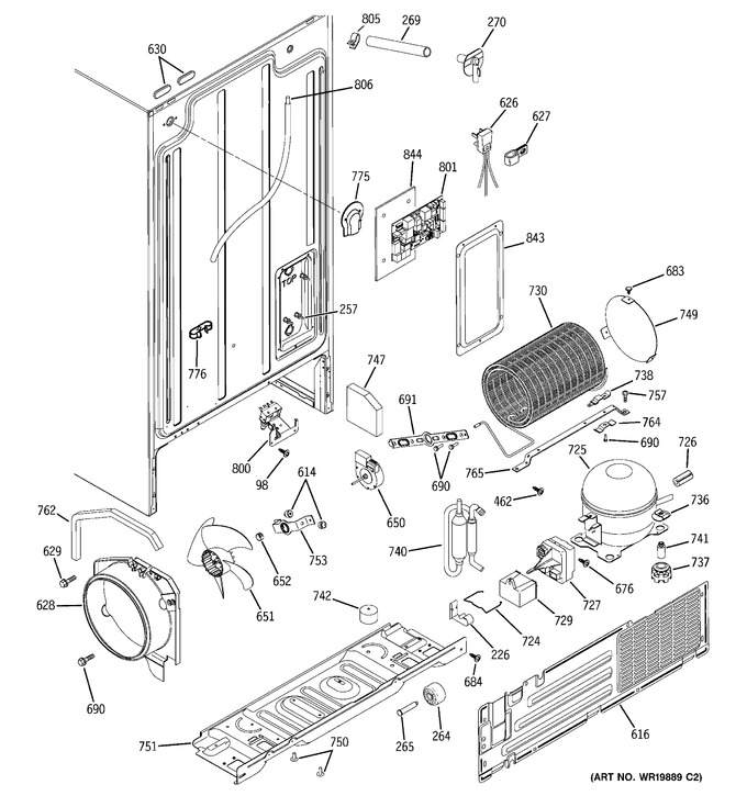 Diagram for GSH25UFRFWW