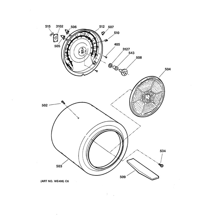 Diagram for DJXR433EC0WW