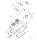 Diagram for 1 - Control Panel & Cooktop