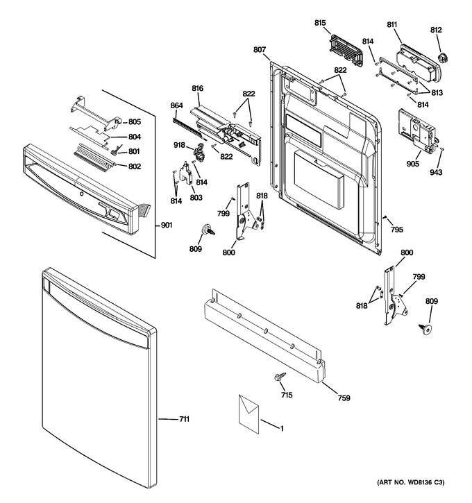 Diagram for PDW8200J03WW