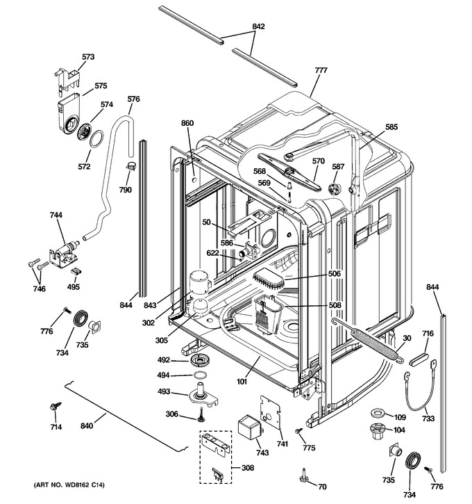 Diagram for PDW8612J01WW