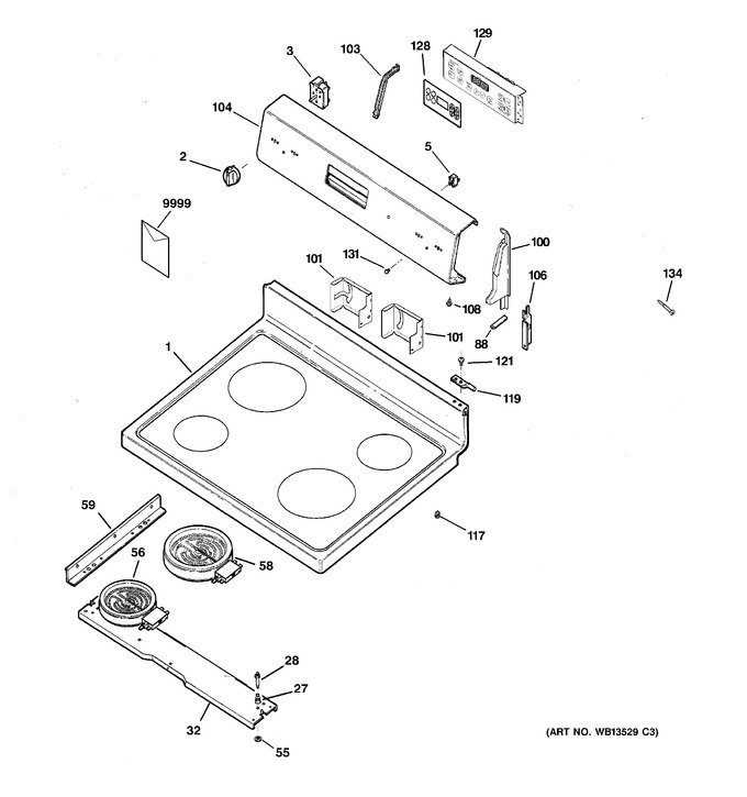 Diagram for JB600WK2WW