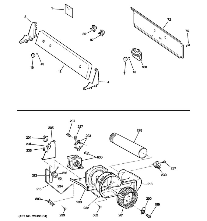 Diagram for DBSR463GG0WW