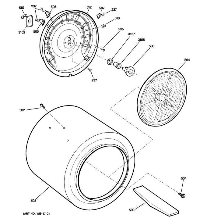 Diagram for DCVH515EF1WW