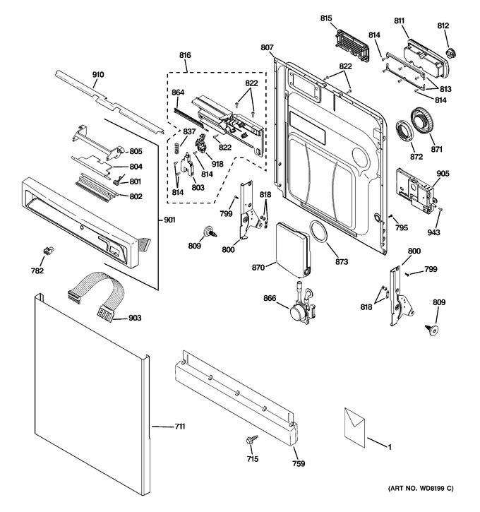 Diagram for PDW8700N00BB