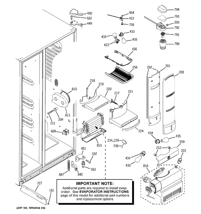 Diagram for PCF23PGWCWW