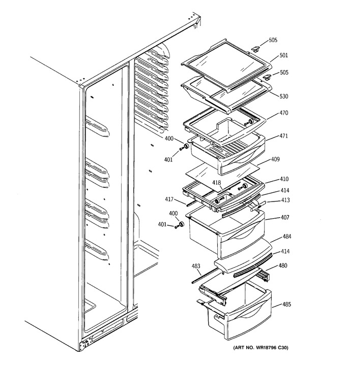 Diagram for GSF25KGWAWW