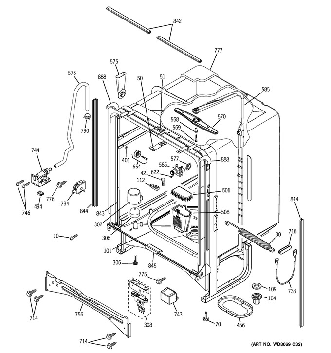 Diagram for PDW7300N20WW