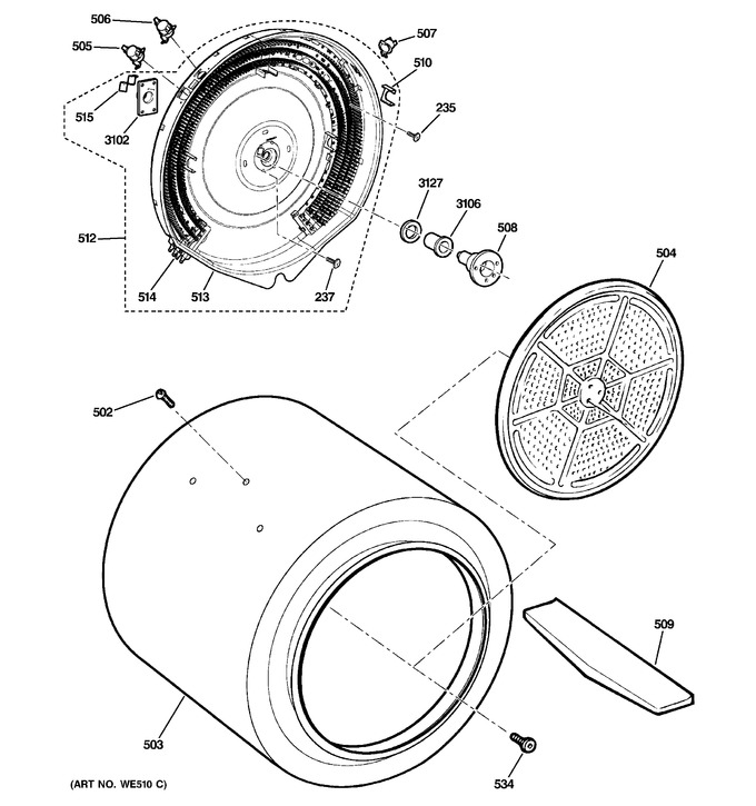 Diagram for DHDSR46EG5WW