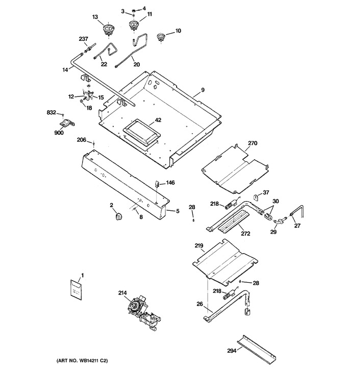 Diagram for JGB280DEN1WW