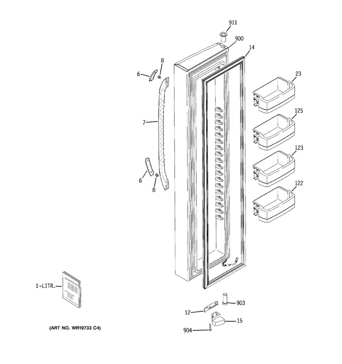 Diagram for GCE23LBWHFWW