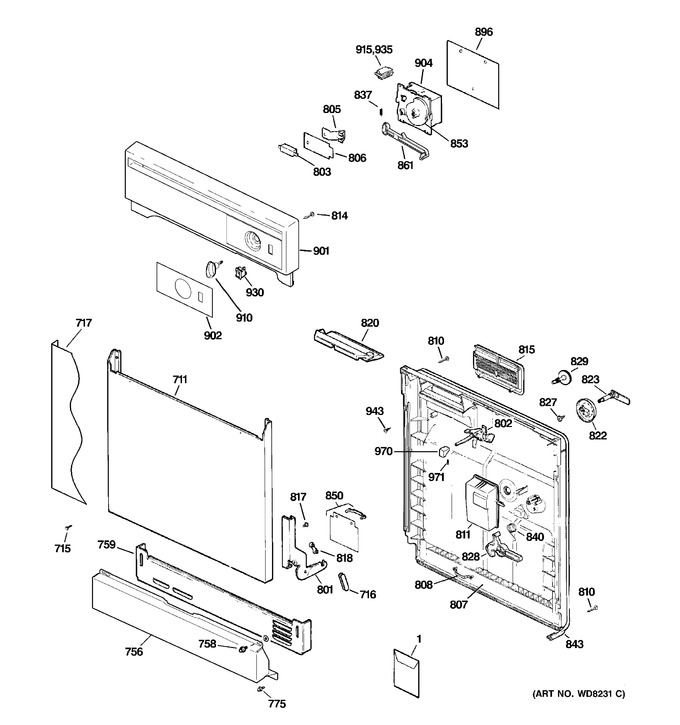 Diagram for HDA1100N00WH