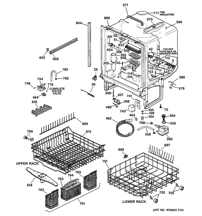 Diagram for GSD5630D02WW