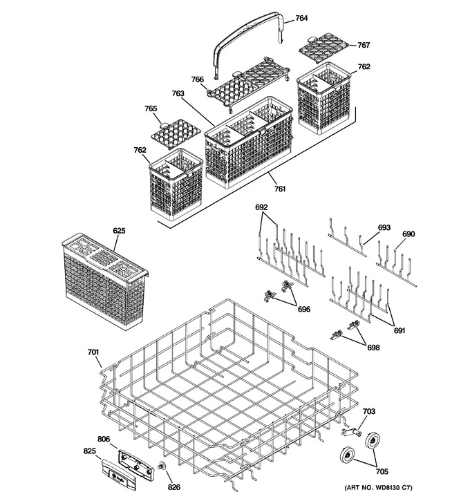 Diagram for PDWT505R00BB