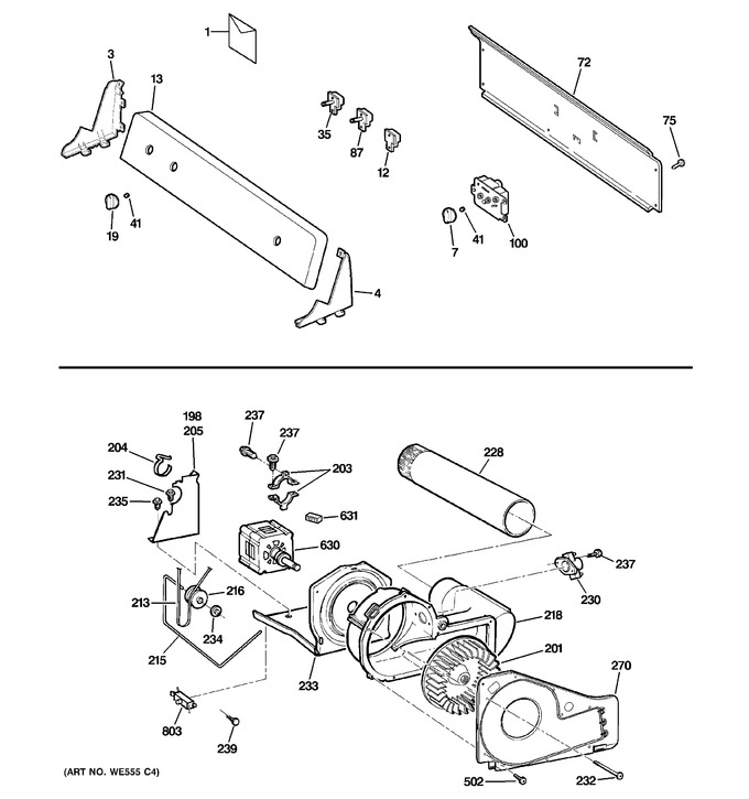 Diagram for DBSR463GG8WW