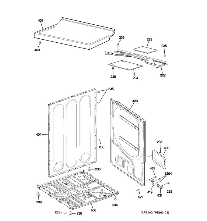 Diagram for DWXR463EG7WW