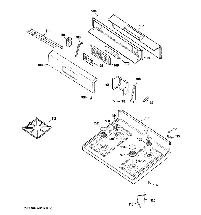 Diagram for RGB745DEP3WH