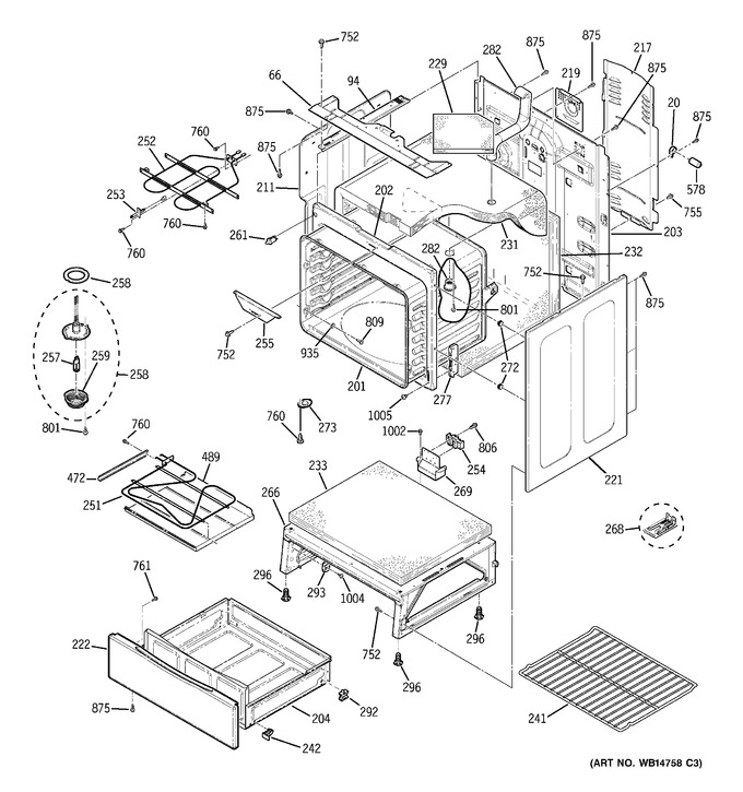 Diagram for JB740SP1SS