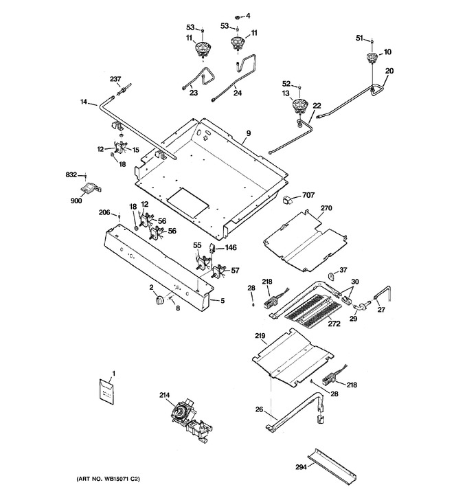 Diagram for JGB250DET1WW