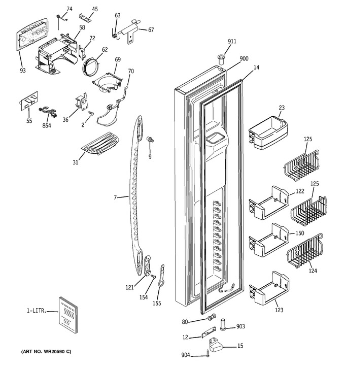 Diagram for PCE23TGXEFWW