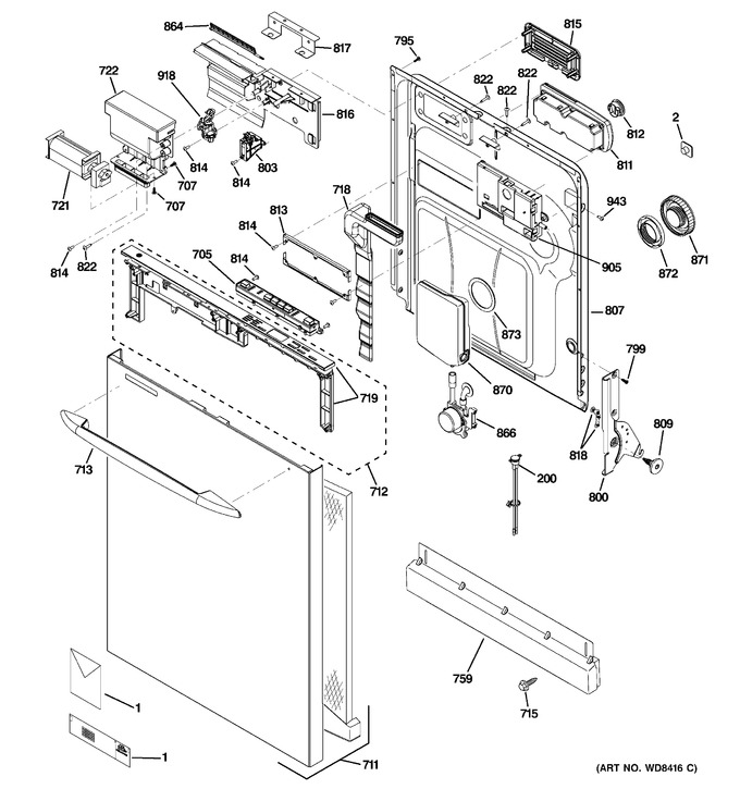 Diagram for PDWT400V50WW