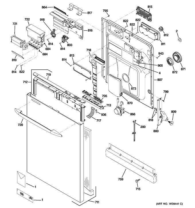 Diagram for PDWT380V50SS