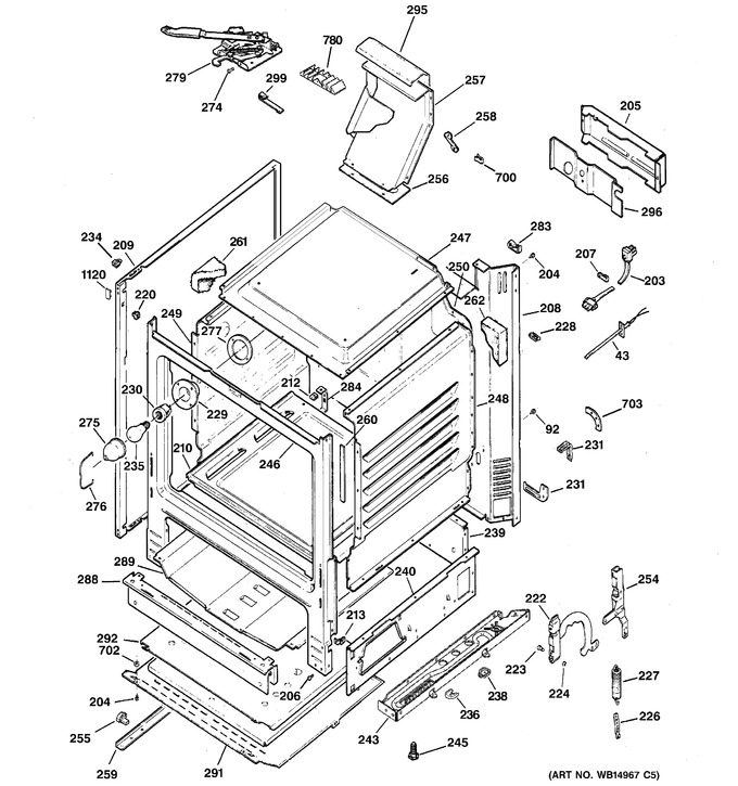 Diagram for JGB281DER5WW