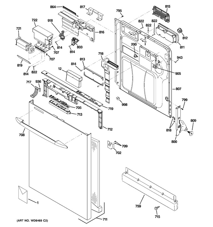 Diagram for GDWT608V50BB