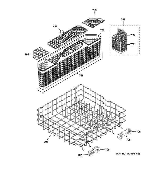 Diagram for PDWT100V50WW