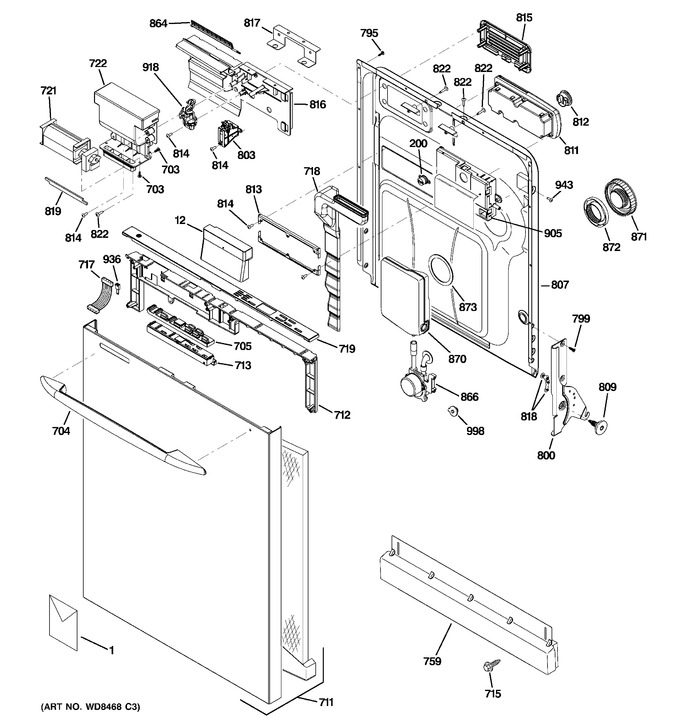 Diagram for PDWT300V50BB