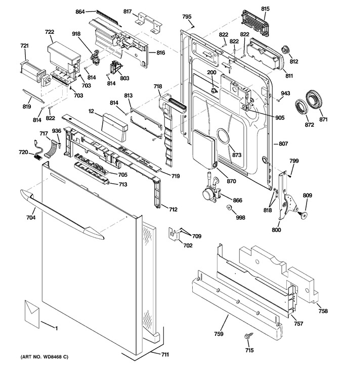 Diagram for PDWT500V50WW