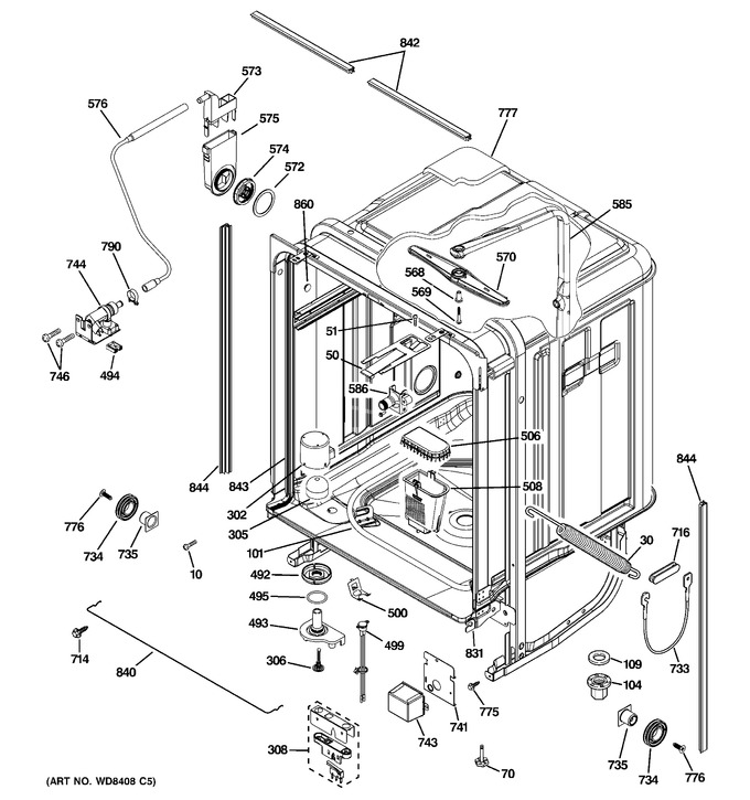 Diagram for PDWT500V50WW