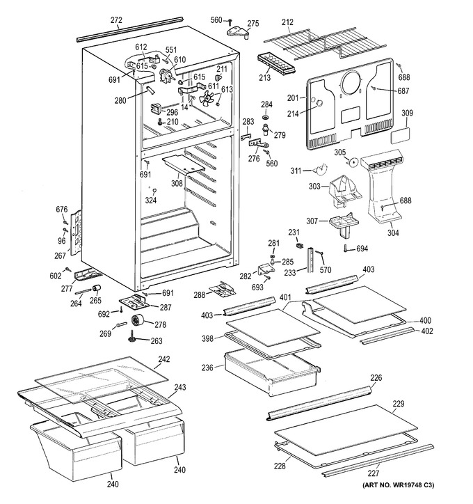 Diagram for GTE16HBWKRWW