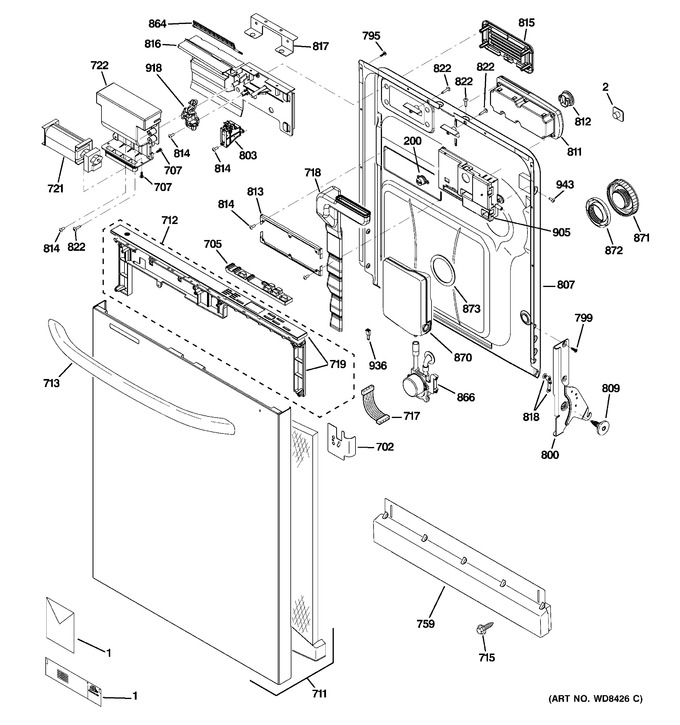 Diagram for GDWT768V00SS