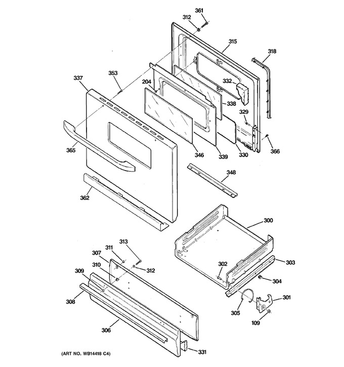 Diagram for RGB526DET2WW