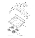 Diagram for 1 - Control Panel & Cooktop