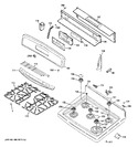 Diagram for 2 - Control Panel & Cooktop