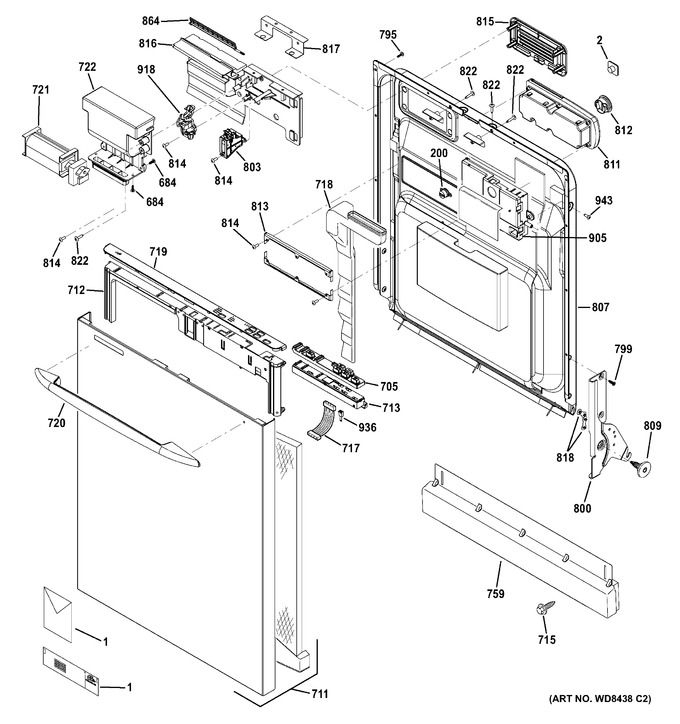 Diagram for PDWT400V00BB