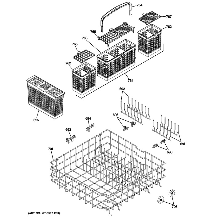 Diagram for PDWT500V00WW